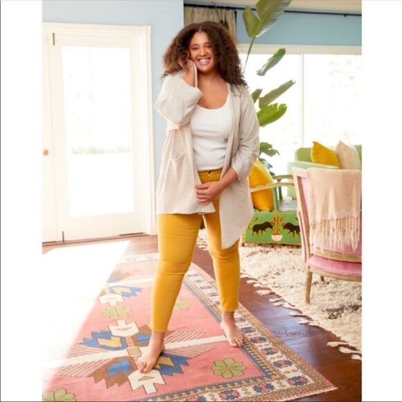 DONNI. S-L One Size Donni. Slouchy Ribbed Cardigan Sweater Duster - Picture 1 of 16